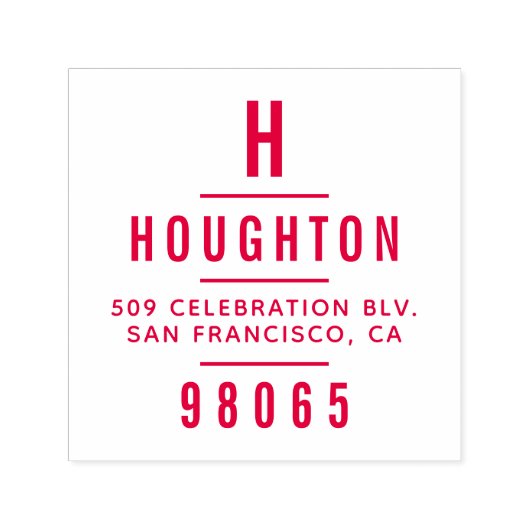 モノグラモダンムタイポグラフィ差出人住所 セルフインキングスタンプ (デザイン)