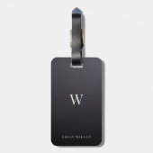 モノグラモダンムチックミニマリストプロフェッショナル ラゲッジタグ (裏面縦)