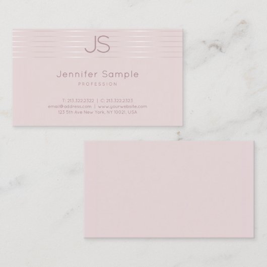 モノグラモダンムテンプレートエレガントプロフェッショナル 名刺 (正面/裏面)