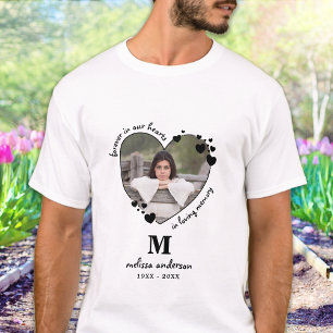モノグラモダンムハートパーソナライズされた写真記念 Tシャツ