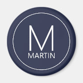 モノグラモダンムパーソナライズされたおよびネーム・マグネット マグネット (正面)