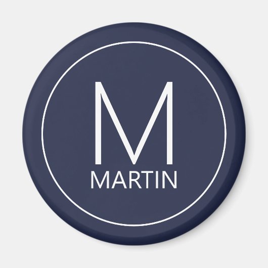 モノグラモダンムパーソナライズされたおよびネーム・マグネット マグネット (正面)