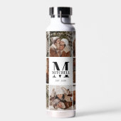 モノグラモダンムパーソナライズされたとフォトコラージュ ウォーターボトル (左面)