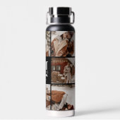 モノグラモダンムパーソナライズされたとフォトコラージュ ウォーターボトル (背面)