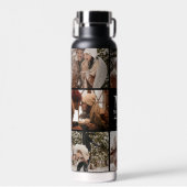 モノグラモダンムパーソナライズされたとフォトコラージュ ウォーターボトル (正面)