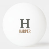 モノグラモダンムパーソナライズされた 卓球ボール (正面)