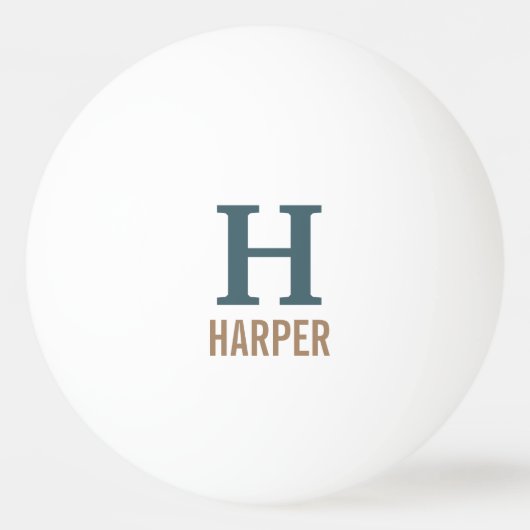 モノグラモダンムパーソナライズされた 卓球ボール (正面)