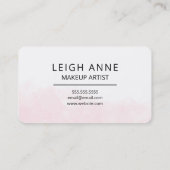 モノグラモダンムピンク金ゴールド水彩四角形 名刺 (裏面)