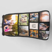 モノグラモダンムファミリーフォトコラージュカッコいいトレンディー ゴルフヘッドカバー (正面)