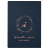 モノグラモダンムフェイクバラ金ゴールドロゴ クリップボード (裏面)