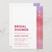モノグラモダンムブライダルシャワー 招待状 (正面/裏面)
