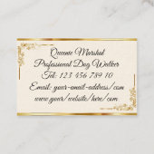 モノグラモダンムプロフェッショナル男らしユニーク 名刺 (裏面)