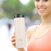 モノグラモダンムミニマルシンプルクラシック赤面金ゴールド タンブラー