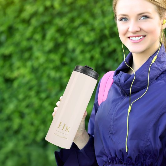 モノグラモダンムミニマルシンプルクラシック赤面金ゴールド タンブラー