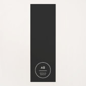 モノグラモダンムミニマルシンプル白黒 ヨガマット (正面)