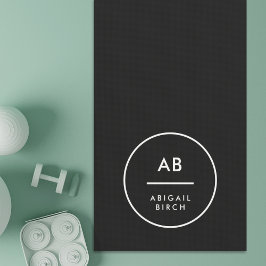 モノグラモダンムミニマルシンプル白黒 ヨガマット