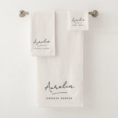 モノグラモダンムミニマルニュートラスタイリッシュル バスタオルセット (インサイチュ)