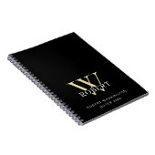 モノグラモダンムミニマルブラック ノートブック (右側)