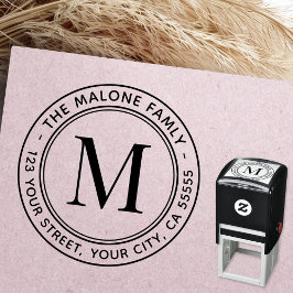 モノグラモダンムミニマル差出人住所 セルフインキングスタンプ