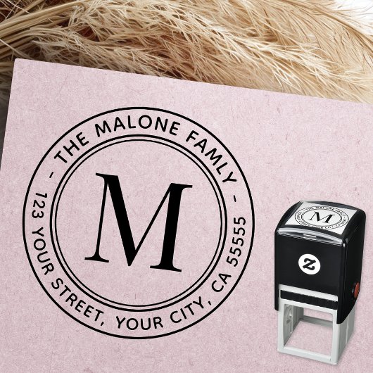 モノグラモダンムミニマル差出人住所 セルフインキングスタンプ