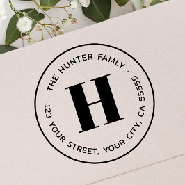 モノグラモダンムミニマル差出人住所 ラバースタンプ