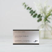 モノグラモダンムユニークグラマー金ゴールドシルバーニース 名刺 (スタンド正面)