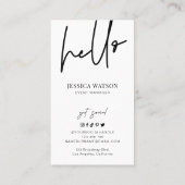 モノグラモダンムユニークプロフェッショナルブラック&ホワイト 名刺 (裏面)