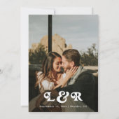 モノグラモダンムレトロ70の結婚式招待状 招待状 (裏面)