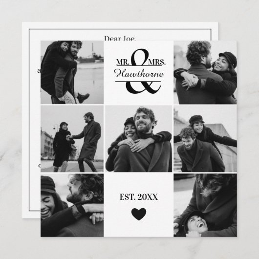 モノグラモダンム付きの写真を7枚撮る シーズンカード (正面/裏面)