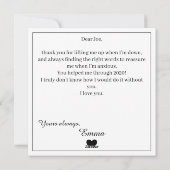 モノグラモダンム付きの写真を7枚撮る シーズンカード (裏面)