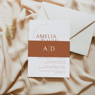 モノグラモダンム付き結婚のベリーバンド 招待状ベリーバンド