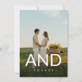 モノグラモダンム写真結婚の サンキューカード (正面)