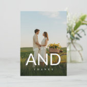 モノグラモダンム写真結婚の サンキューカード (スタンド正面)