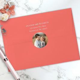 モノグラモダンム写真結婚の ラウンドシール