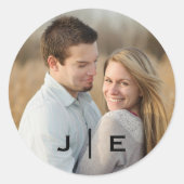 モノグラモダンム写真結婚の ラウンドシール (正面)