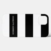モノグラモダンム名モノグラム黒と白のipad Case-Mate iPhoneケース (裏面 (横))