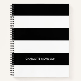 モノグラモダンム名モノグラム黒と白 ノートブック