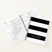 モノグラモダンム名モノグラム黒と白 ノートブック (内部)