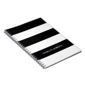 モノグラモダンム名モノグラム黒と白 ノートブック (右側)