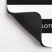 モノグラモダンム名モノグラム黒と白 マウスパッド (コーナー)