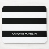 モノグラモダンム名モノグラム黒と白 マウスパッド (正面)