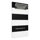 モノグラモダンム名モノグラム黒と白 ミニクリップボード (アングル)