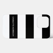 モノグラモダンム名モノグラム黒と白 Case-Mate iPhoneケース (裏面 (横))