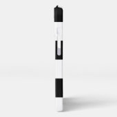 モノグラモダンム名モノグラム黒と白 iPhoneケース (左側面)