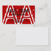 モノグラモダンム名刺赤 名刺 (正面/裏面)