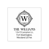 モノグラモダンム名前をカスタムする差出人住所 ラバースタンプ (インプリント)