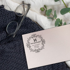 モノグラモダンム名前をカスタムする差出人住所 ラバースタンプ