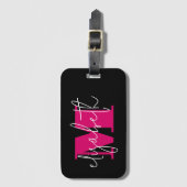 モノグラモダンム名前をカスタムする ラゲッジタグ (正面縦)