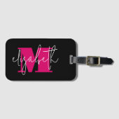 モノグラモダンム名前をカスタムする ラゲッジタグ (正面横)