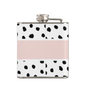 モノグラモダンム名 |パステルピンク&ブラックドット フラスク (裏面)
